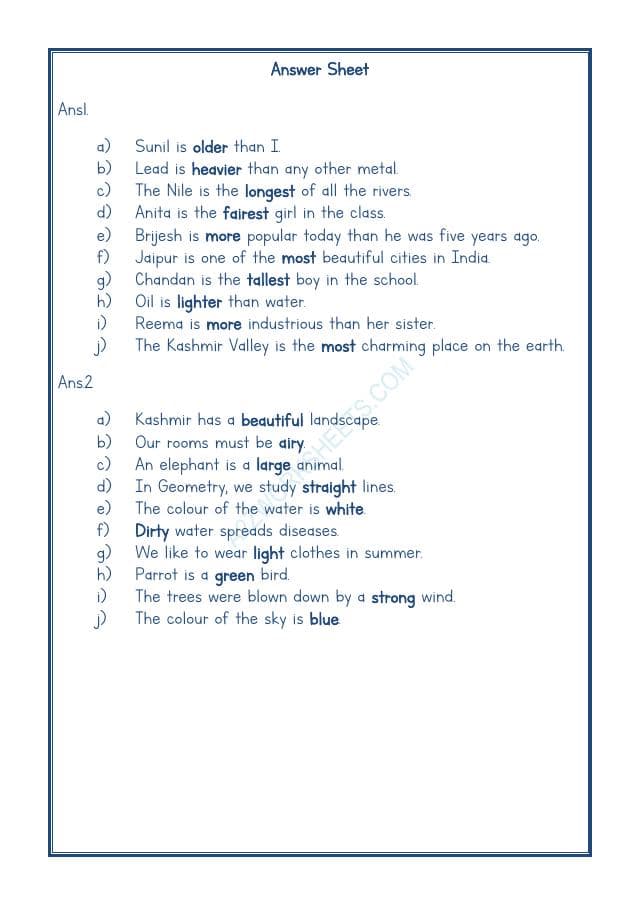 A2ZWorksheets:English-Grammar-English Adjectives Worksheet-05