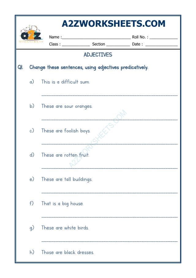 English Adjectives Worksheet-06