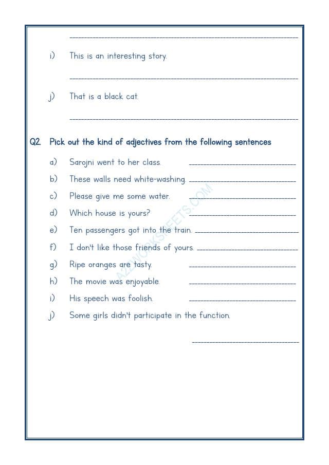 A2ZWorksheets:English-Grammar-English Adjectives Worksheet-06