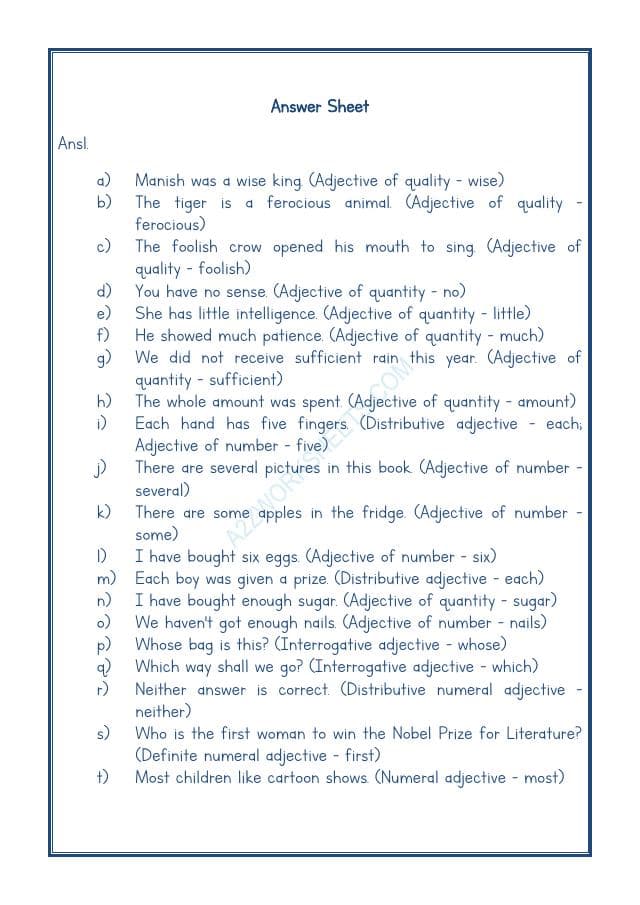 A2ZWorksheets:English-Grammar-English Adjectives Worksheet-07
