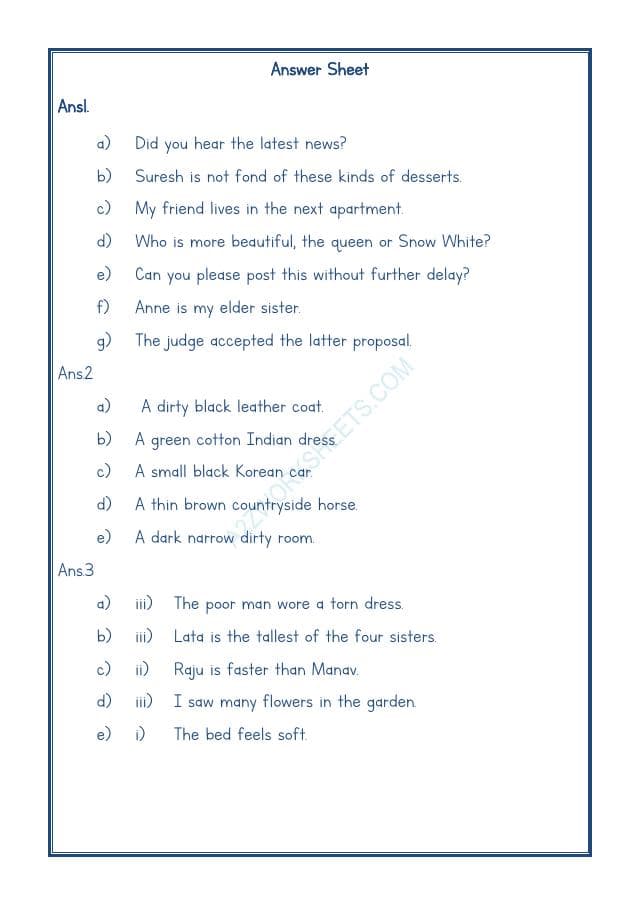 A2ZWorksheets:English-Grammar-English Adjectives Worksheet-08