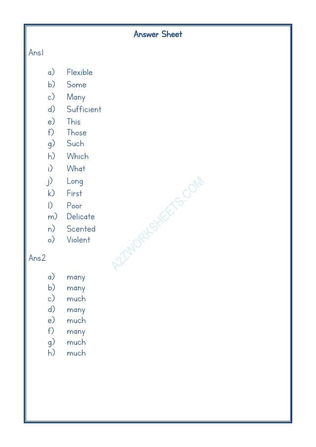A2ZWorksheets:English-Grammar-English Adjectives Worksheet-09