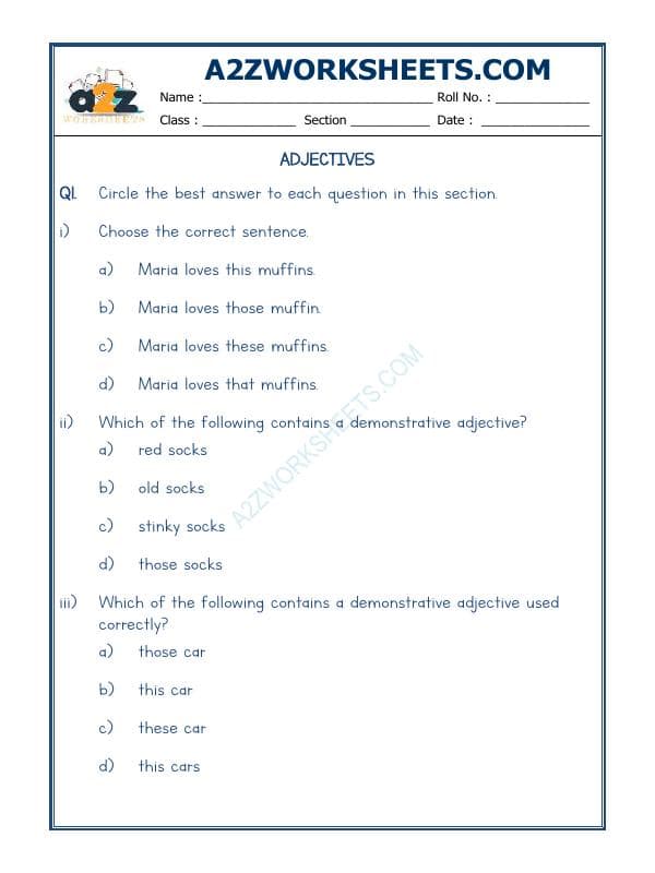 English Adjectives Worksheet-17