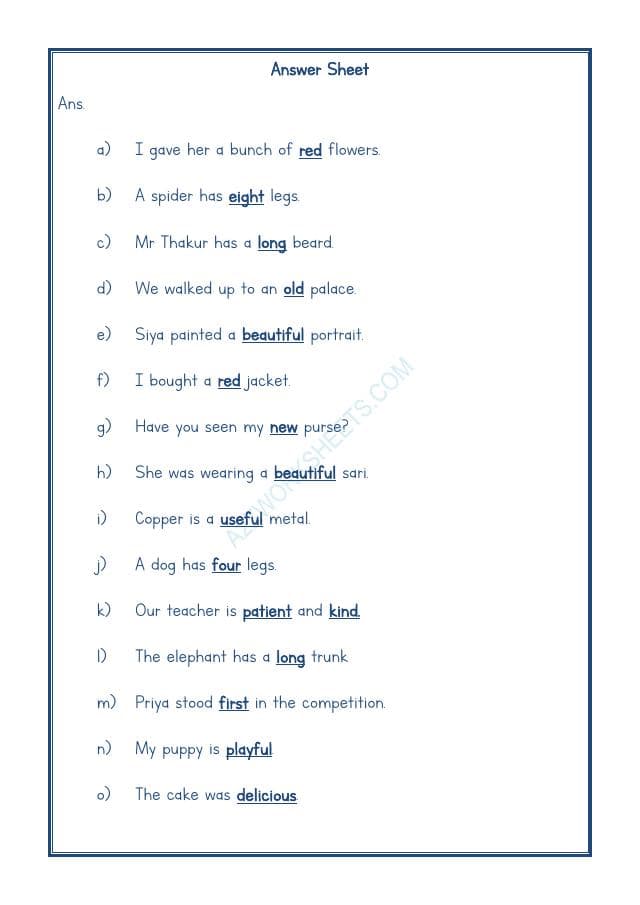 A2ZWorksheets:English-Grammar-English Adjective Worksheet-03