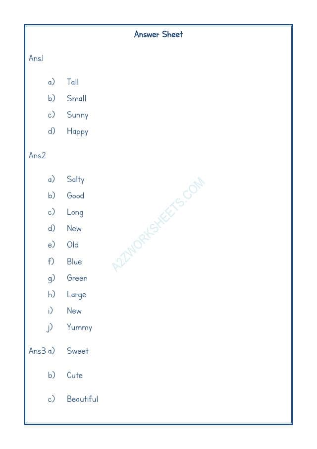 A2ZWorksheets:English-Grammar-English Adjective Worksheet-10