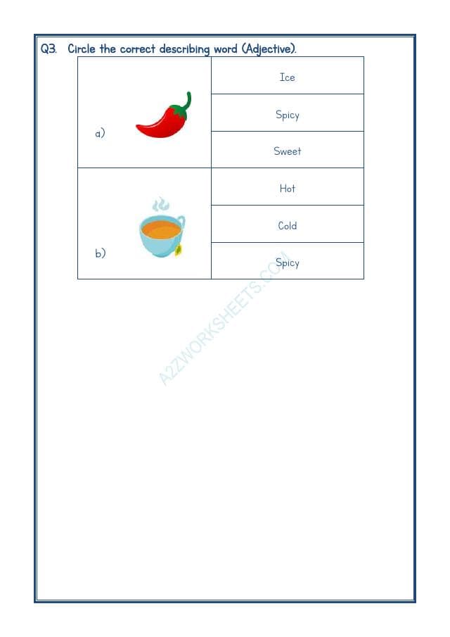A2ZWorksheets:English-Grammar-Adjectives Worksheet-04