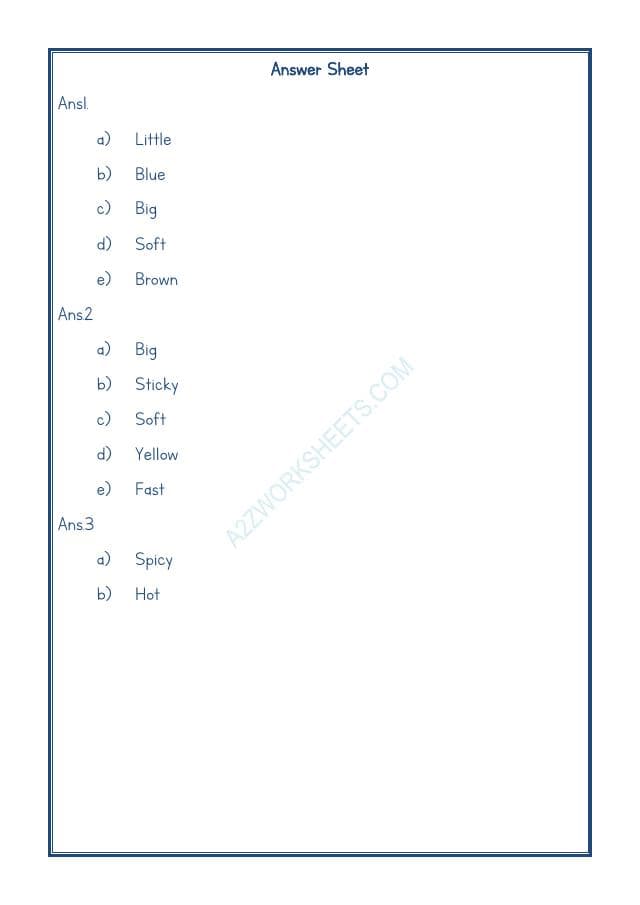 A2ZWorksheets:English-Grammar-Adjectives Worksheet-04