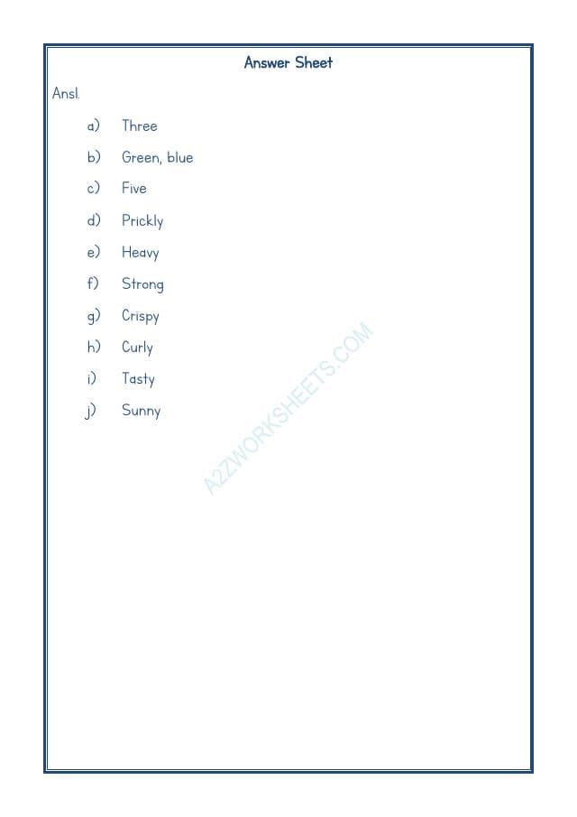 A2ZWorksheets:English-Grammar-Adjectives Worksheet-09