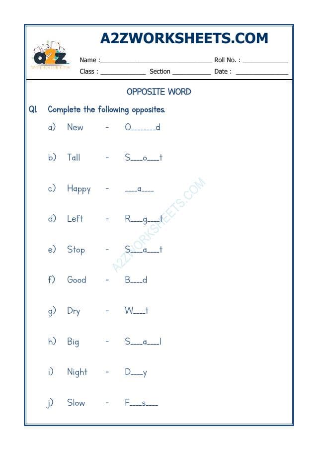 Opposite Word-05