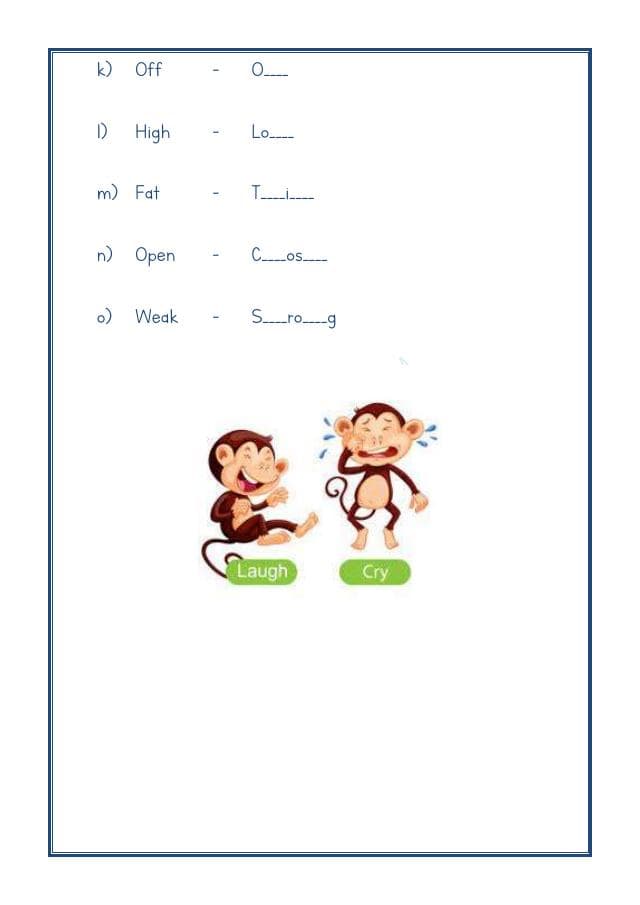 A2ZWorksheets:English-Grammar-Opposite Word-05