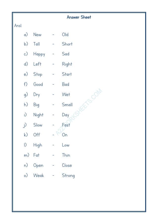 A2ZWorksheets:English-Grammar-Opposite Word-05