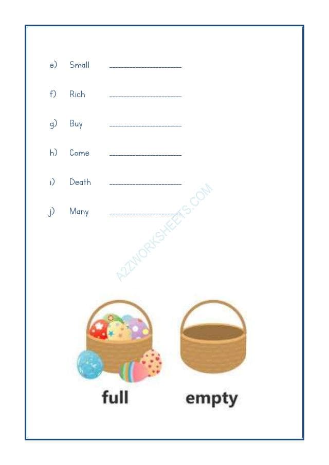 A2ZWorksheets:English-Grammar-Opposite Word-07