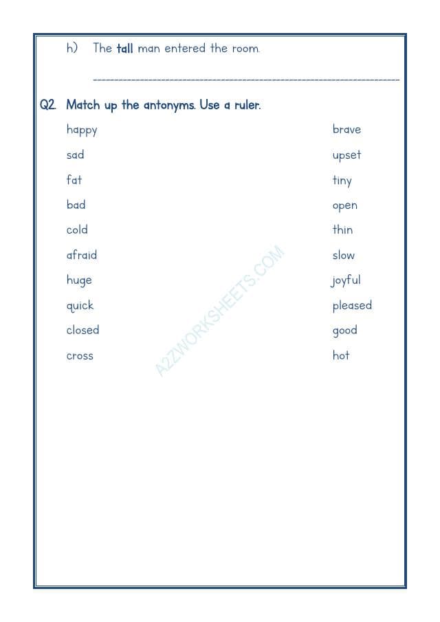 A2ZWorksheets:English-Grammar-Opposite Word-09