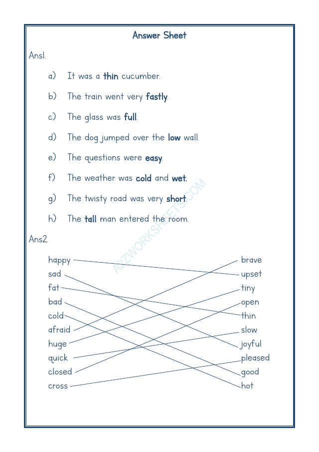 A2ZWorksheets:English-Grammar-Opposite Word-09