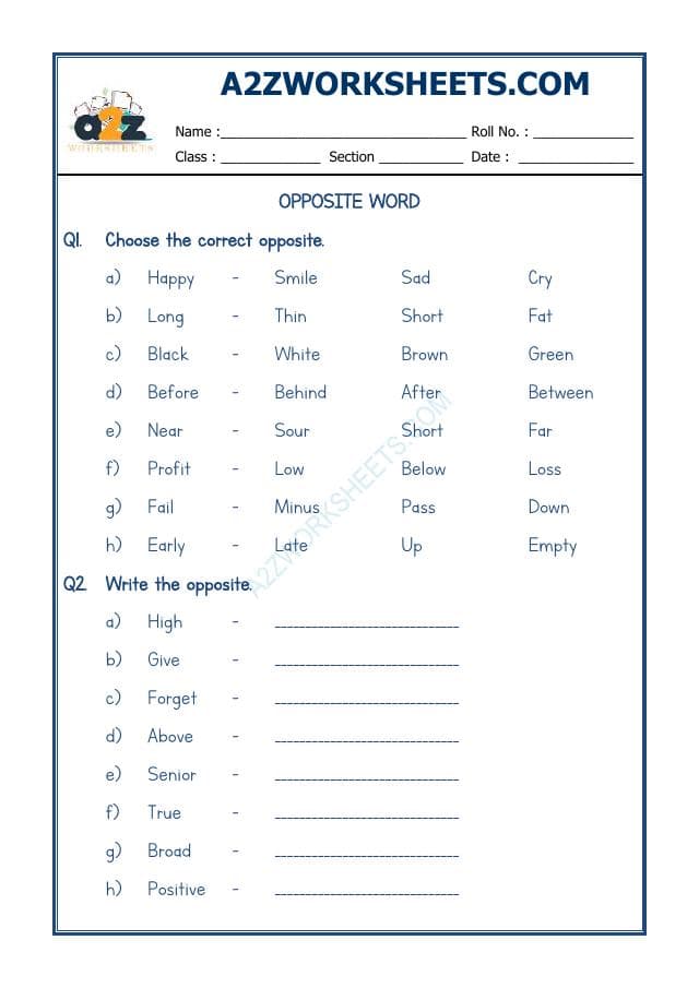 Opposite Word-01