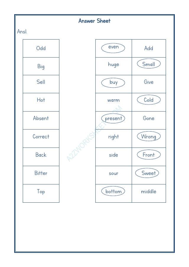 A2ZWorksheets:English-Grammar-Opposite Word-04