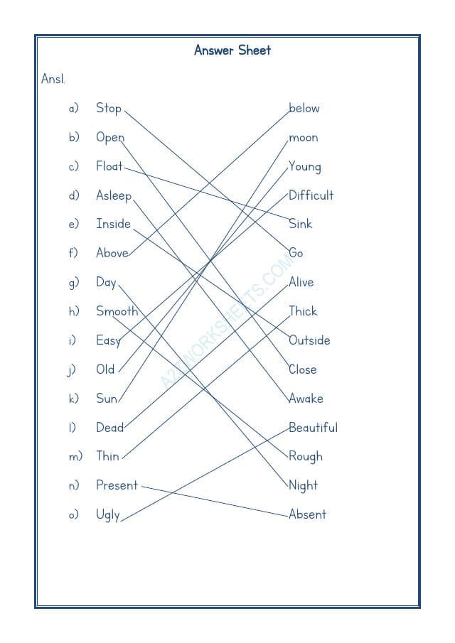 A2ZWorksheets:English-Grammar-Opposite Word-06