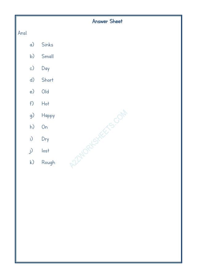 A2ZWorksheets:English-Grammar-Opposite Word-08