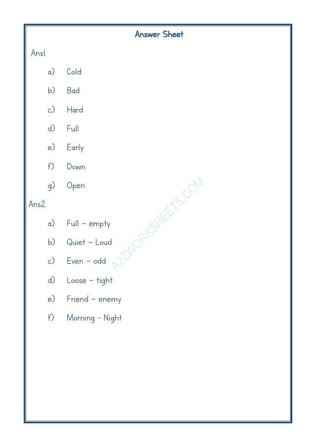 A2ZWorksheets:English-Grammar-Opposite Word-09