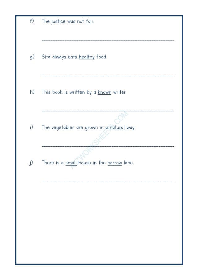 A2ZWorksheets:English-Grammar-Opposite Word-01