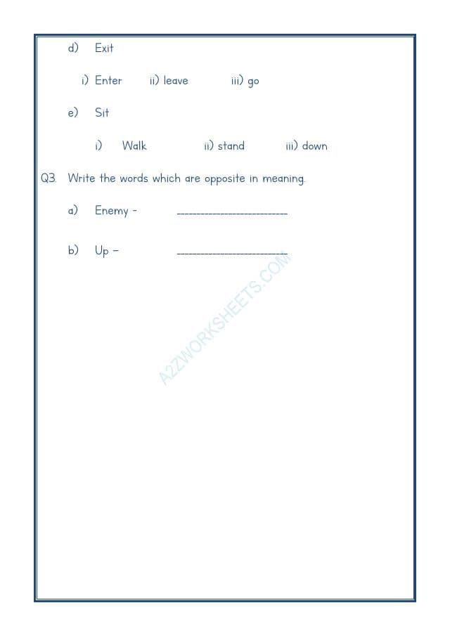 A2ZWorksheets:English-Grammar-Opposite Word-02