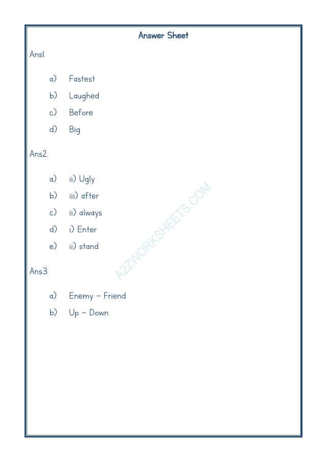 A2ZWorksheets:English-Grammar-Opposite Word-02