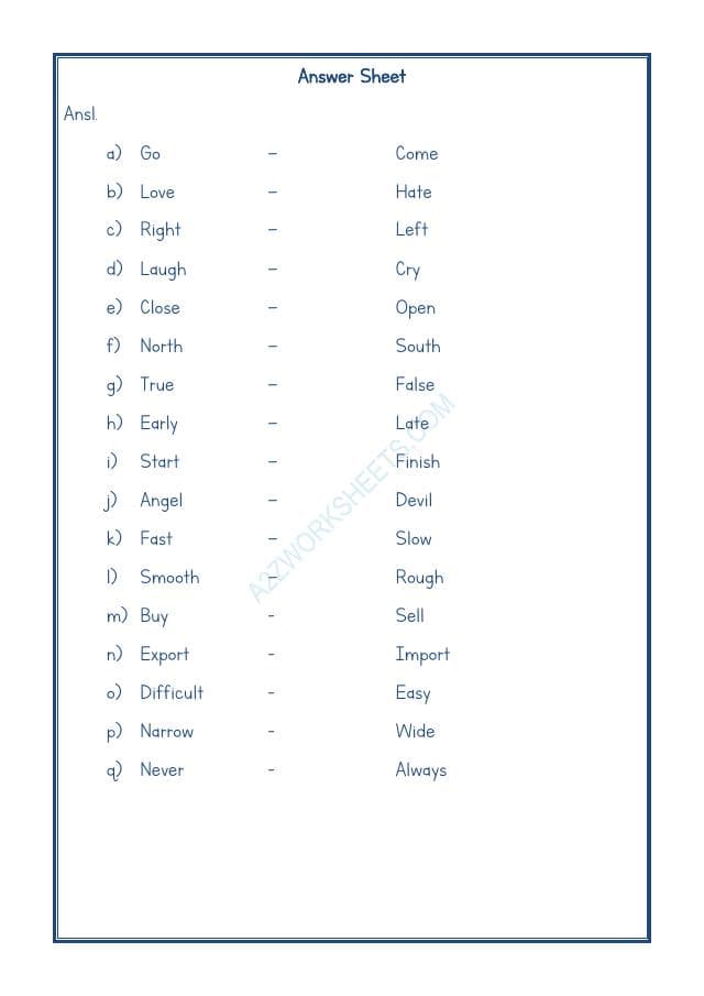 A2ZWorksheets:English-Grammar-Opposite Word-03
