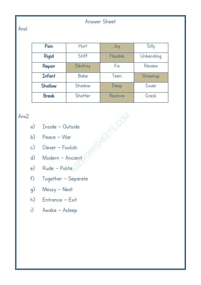 A2ZWorksheets:English-Grammar-Opposite Word-06