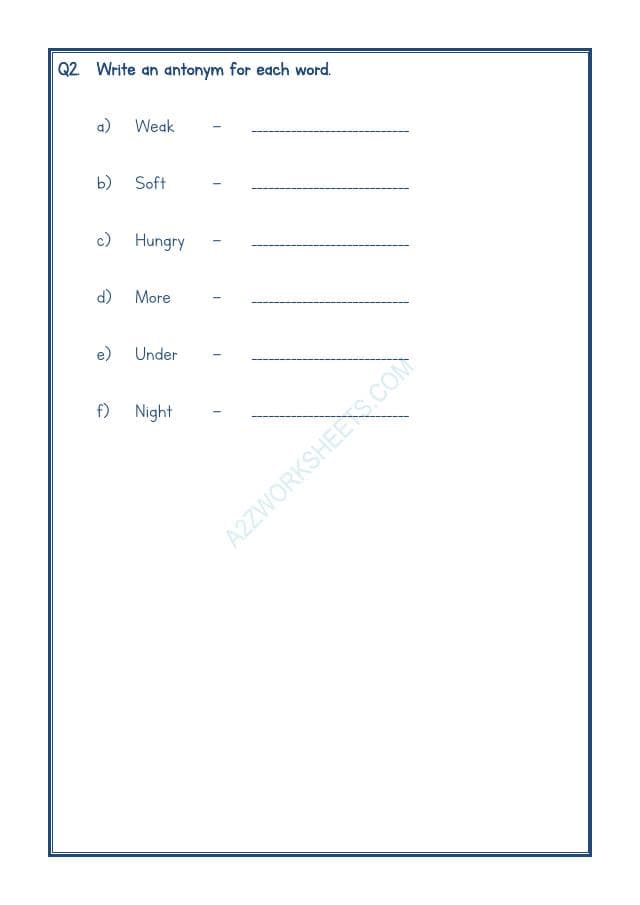A2ZWorksheets:English-Grammar-Opposite Word-08
