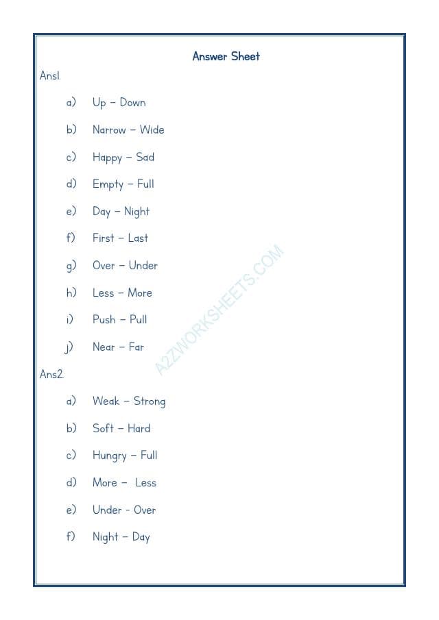 A2ZWorksheets:English-Grammar-Opposite Word-08