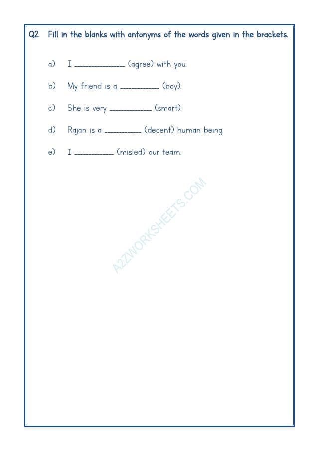 A2ZWorksheets:English-Grammar-Antonyms-01