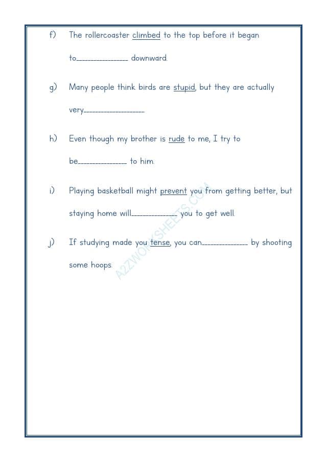 A2ZWorksheets:English-Grammar-Antonyms-04