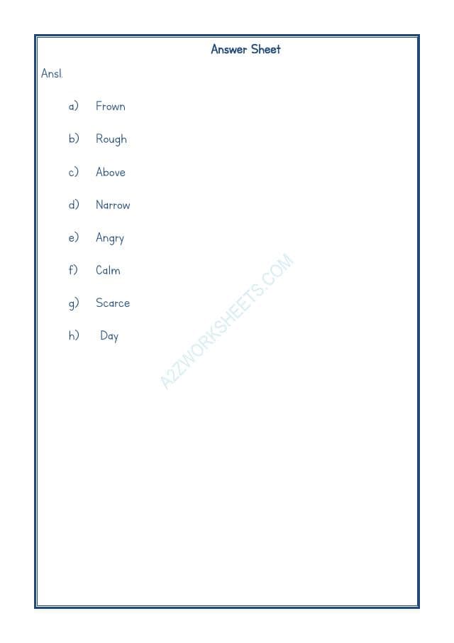 A2ZWorksheets:English-Grammar-Antonyms-05
