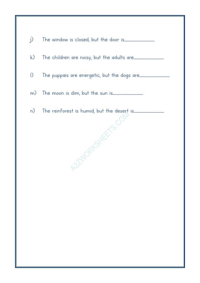 A2ZWorksheets:English-Grammar-Antonyms-07