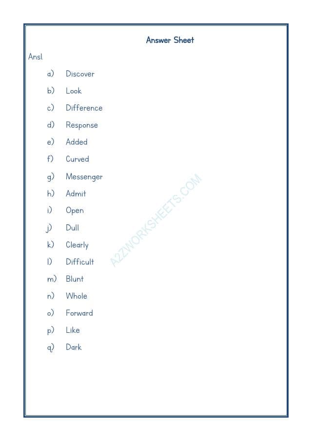 A2ZWorksheets:English-Grammar-Antonyms-09