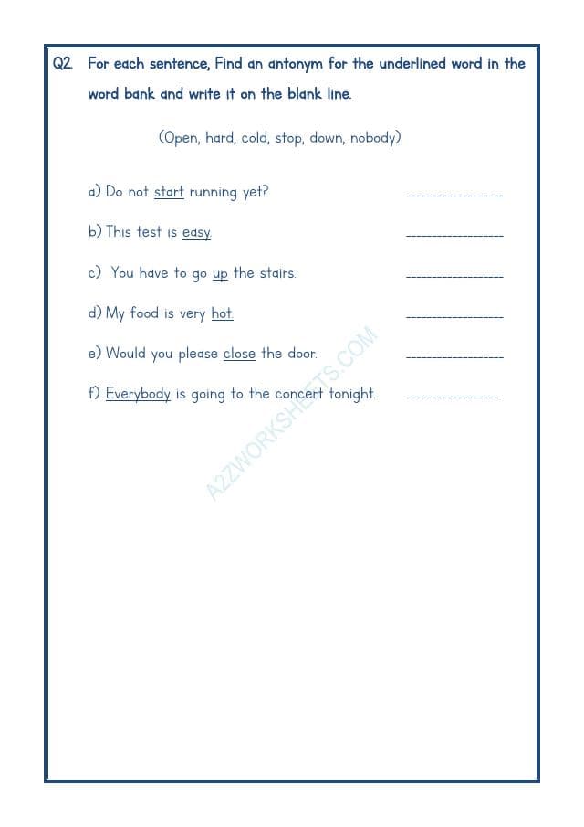 A2ZWorksheets:English-Grammar-Antonyms-10