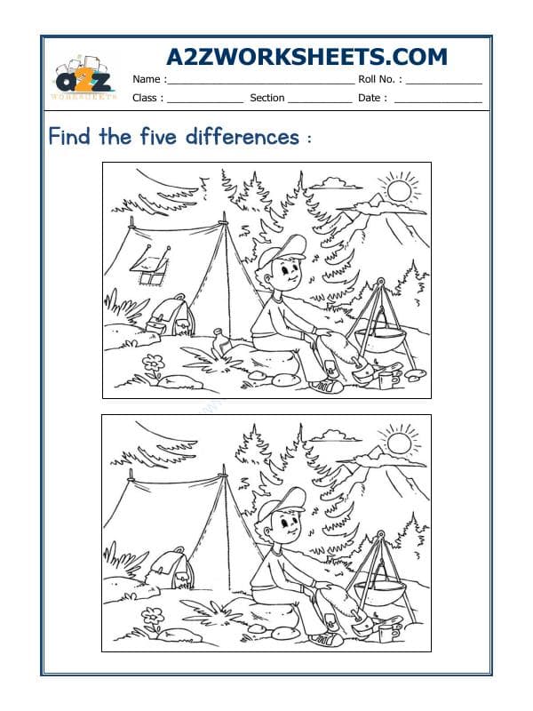 A2ZWorksheets:General Awareness-Logical Reasoning-Find The Difference-04
