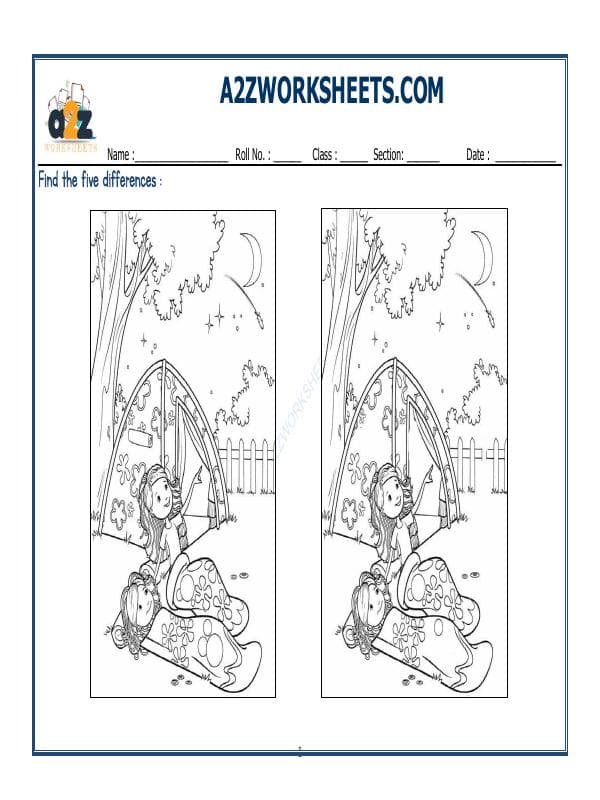 A2ZWorksheets:General Awareness-Logical Reasoning-Find The Difference-06
