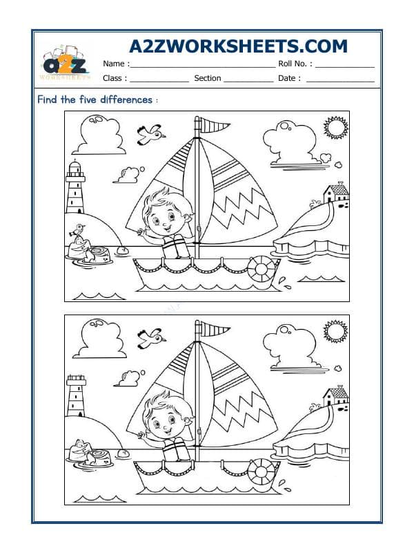 A2ZWorksheets:General Awareness-Logical Reasoning-Find The Difference-08