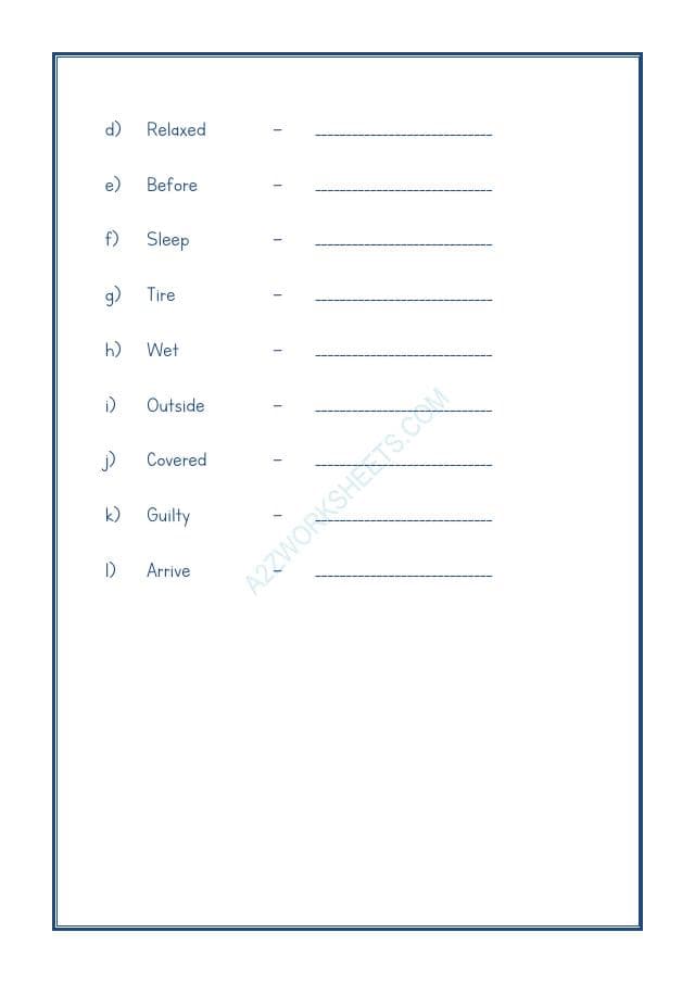 A2ZWorksheets:English-Grammar-Antonyms-01