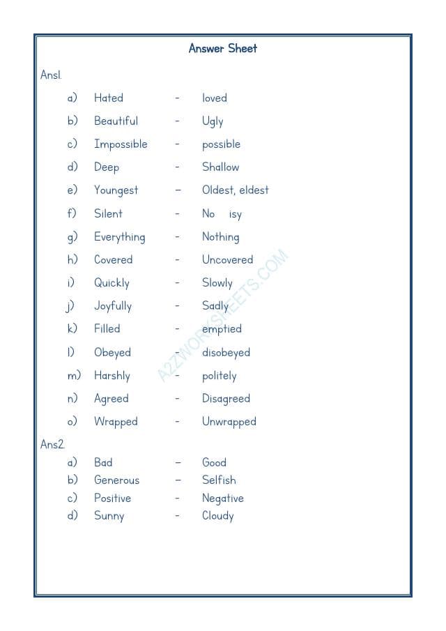 A2ZWorksheets:English-Grammar-Antonyms-10