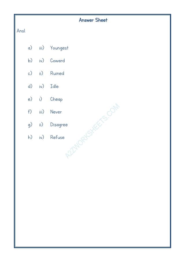A2ZWorksheets:English-Grammar-Antonyms-05