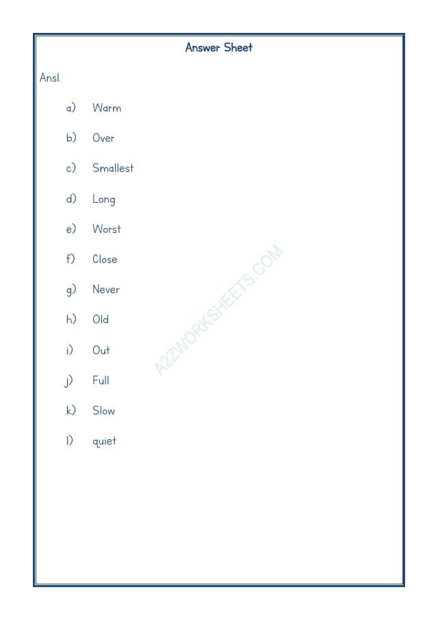 A2ZWorksheets:English-Grammar-Antonyms-07