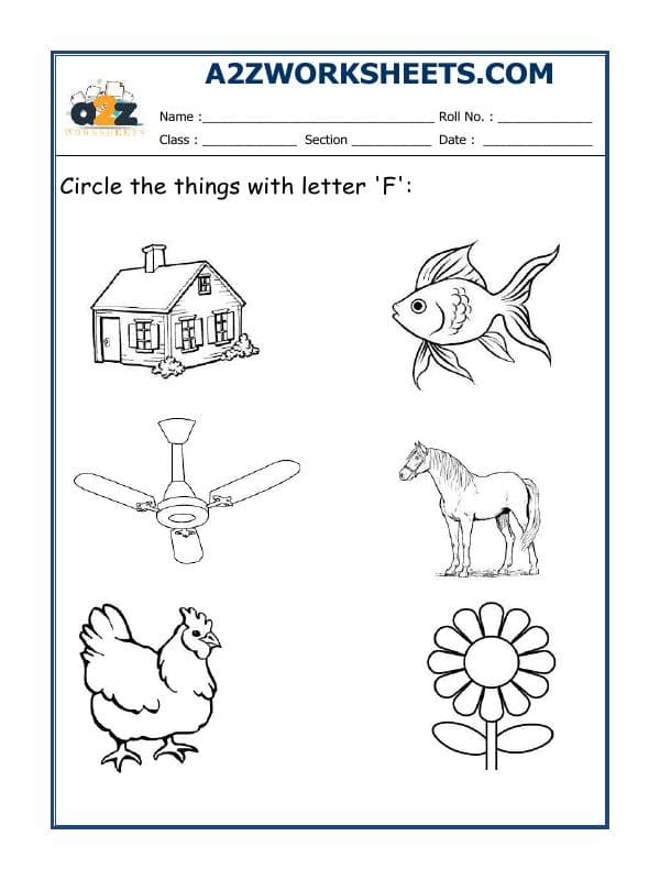 Circle The Letter F