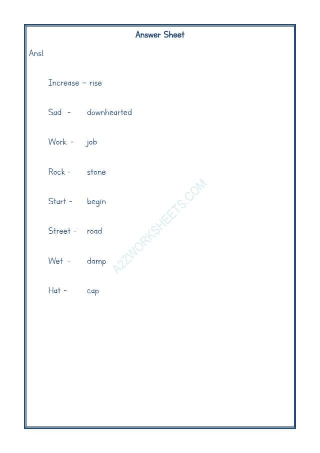 A2ZWorksheets:English-Grammar-Synonyms-06