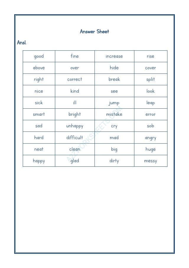 A2ZWorksheets:English-Grammar-Synonyms-07