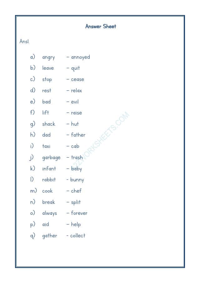 A2ZWorksheets:English-Grammar-Synonyms-10