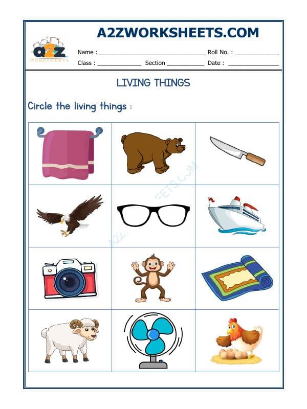 A2ZWorksheets:Science-Plants and Living Organisms-Living Things-05