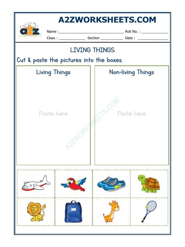 A2ZWorksheets:Science-Plants and Living Organisms-Living Things-09