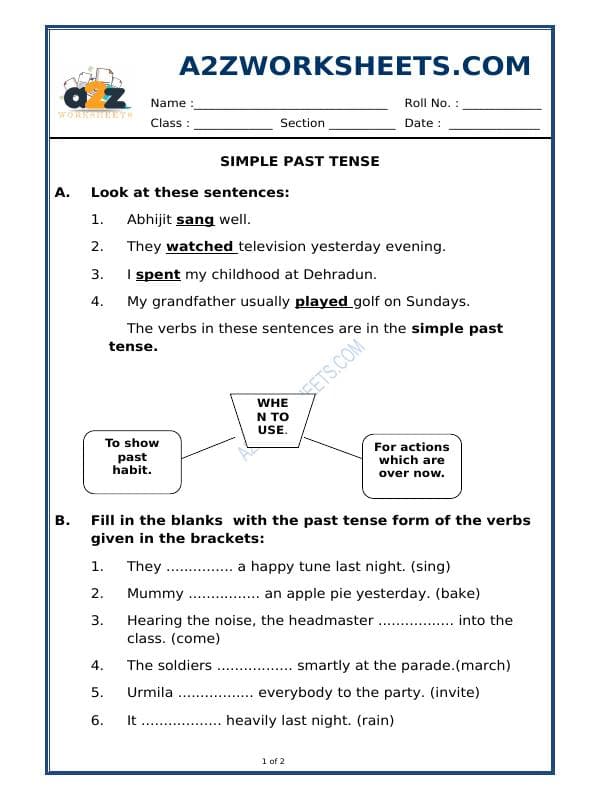 Simple Past Tense